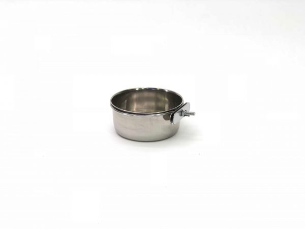Voerbakje met schroef 12cm roestvrijstaal - 0,56l - Afbeelding 2