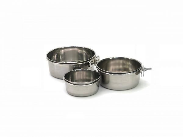 Voerbakje met schroef 7cm roestvrijstaal - 0,15l - Afbeelding 3