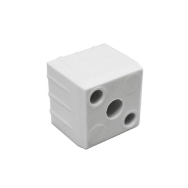 Verbinder blind (Blokje) - Grijs (RAL 7035) 20x20x1,5mm