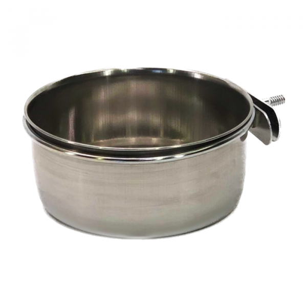 Voerbakje met schroef 12cm roestvrijstaal - 0,56l