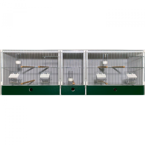 JH kunststof kweekkooi 124x40x40 3-delig 3 Dr 4 klep 2 Nk dr Babykooi 20cm*
