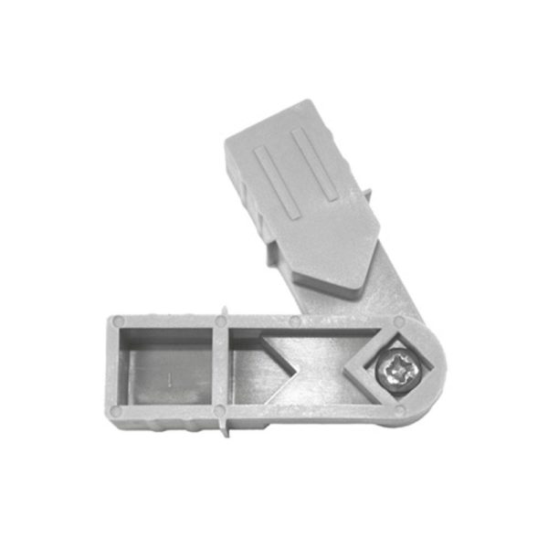 Verbinder 2-weg scharnier (Bout+Moer) - Grijs (RAL 7035) 20x20x1,5mm